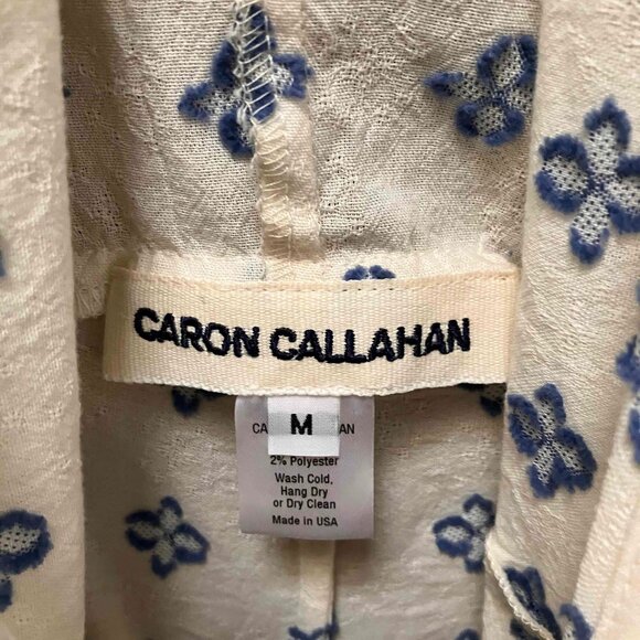 Caron Callahan Jocelyn cotton wrap dress in Cornflower Blossom, size Medium - Picture 5 of 6